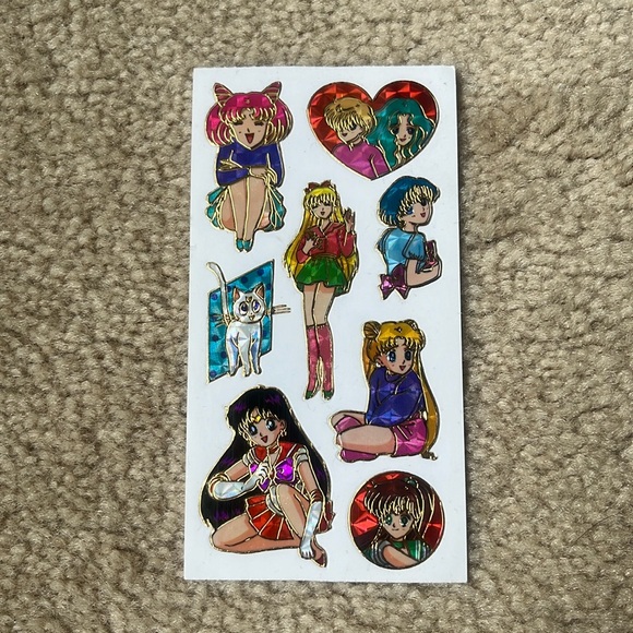Set of Three (3) Vintage 90s Prismatic Sailor Moon Stickers - Picture 4 of 8